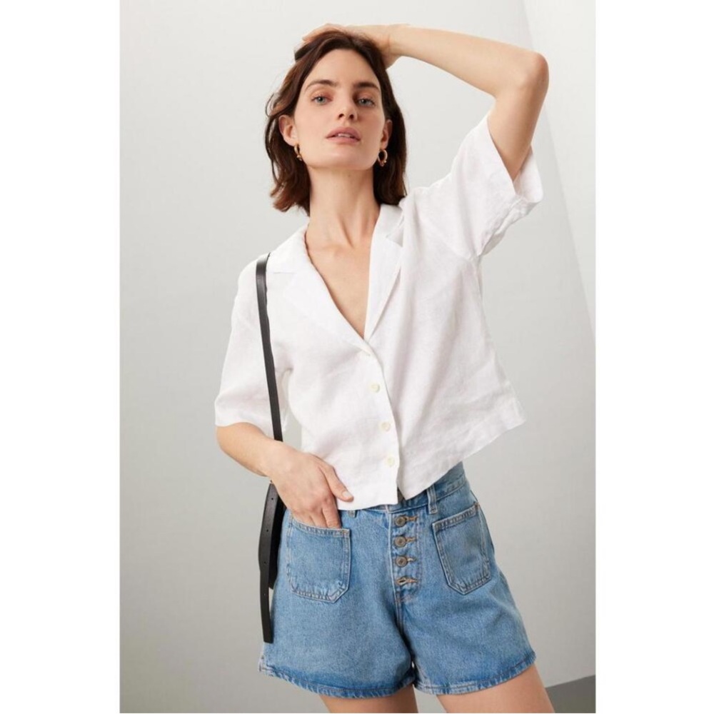 NWT Levi’s 80’s Mom Shorts Premium Denim Exposed Buttonfly Size 34.
